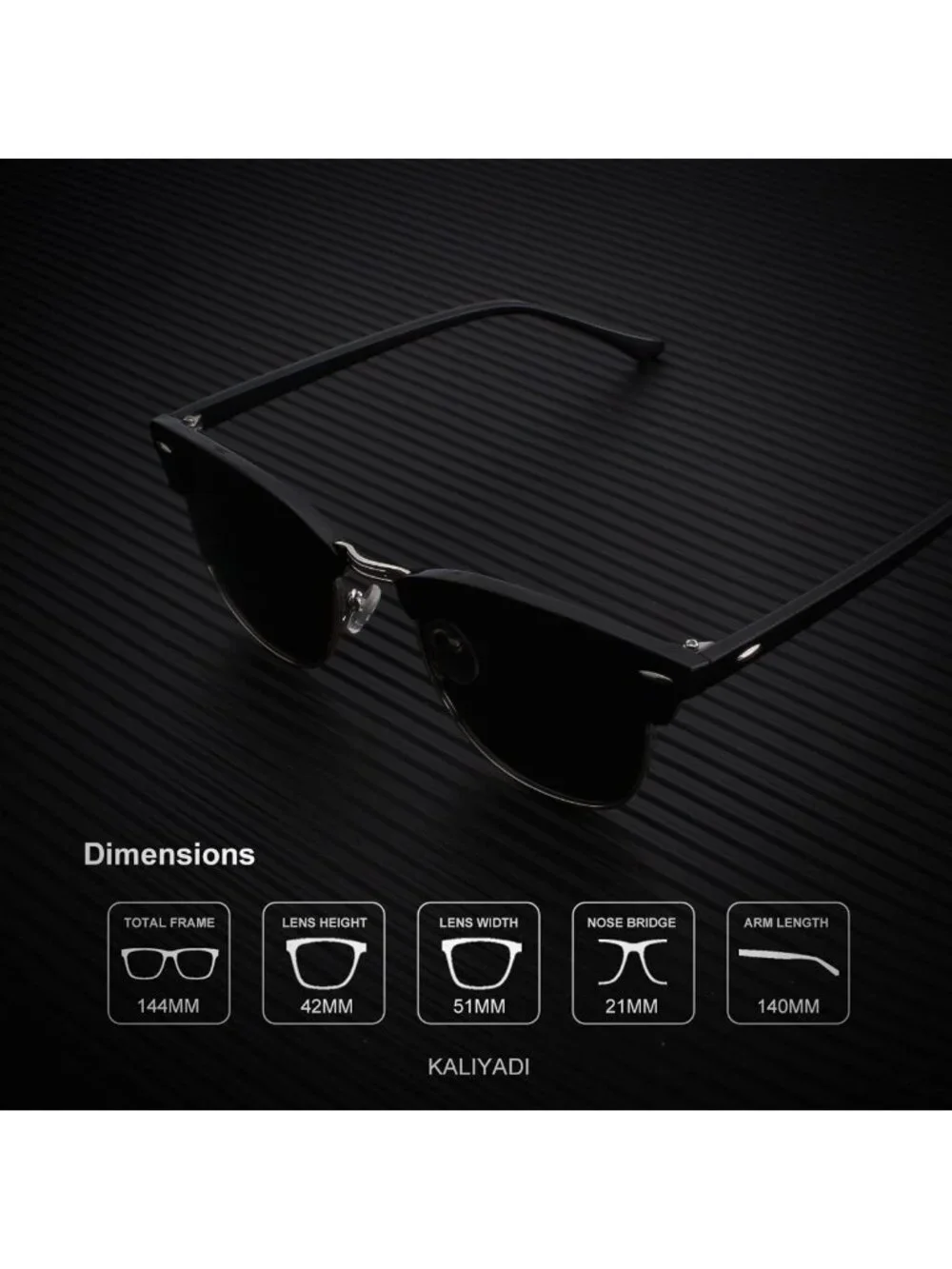 Polarized Semi-Rimless Sunglasses for Men & Women | UV Protection Driving